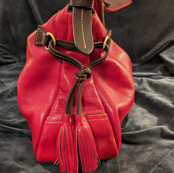 Dooney & Bourke Red Satchel Purse - Picture 5 of 10